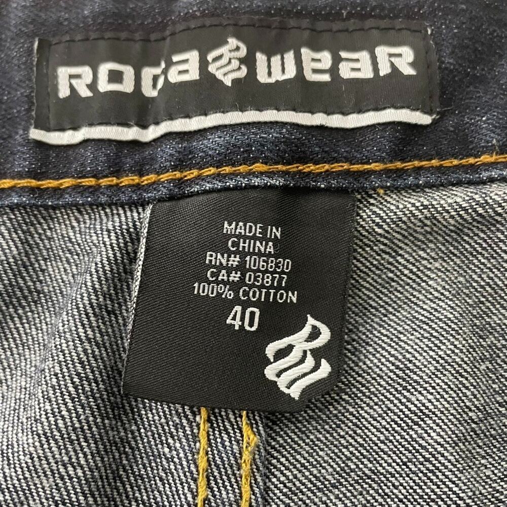 Rocawear Jeans Mens 40 Baggy Fit Dark Wash Urban Streetwear Hip Hop Style - Picture 4 of 5
